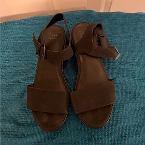 A New Day Black Strap Sandals